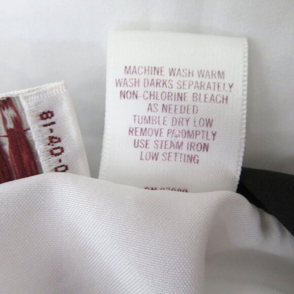 Vintage 80s Button-Up Blouse White Black Embroidery Collar Size 12 Western Style - Picture 11 of 12